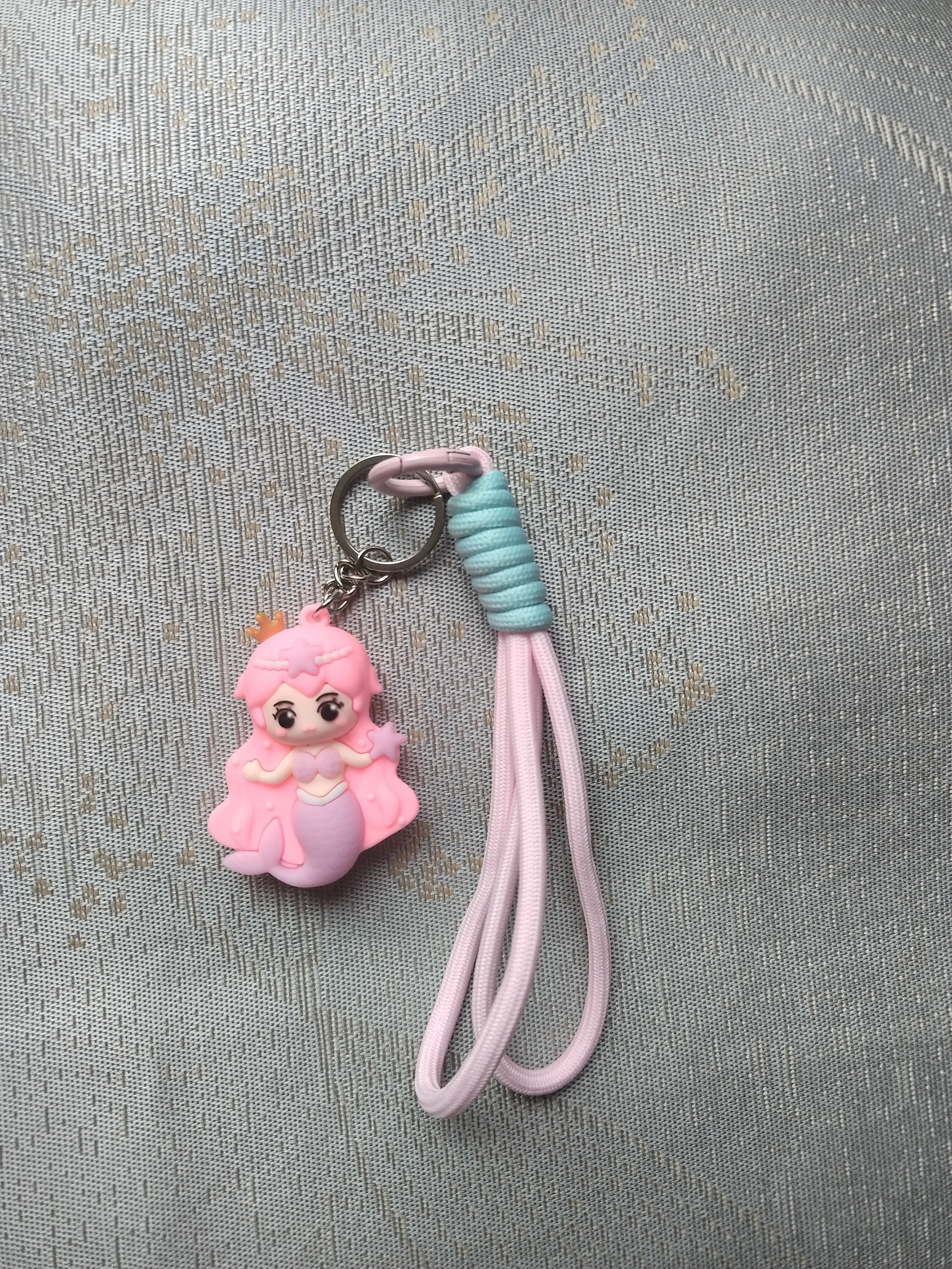 3D Cartoon Cute Sweet Mermaid Girl Silicone Pendant Mobile Phone Lanyard Fashion Strong Wrist short Hand Straps Gifts