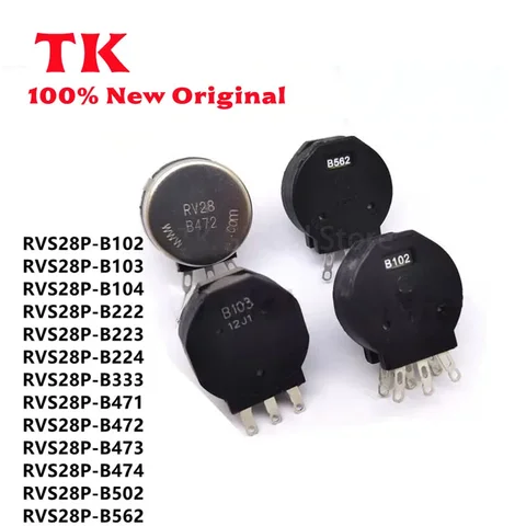 TK 5Pcs Single Potentiometer RVS28P-B102 RVS28P-B103 RVS28P-B104 RVS28P-B222 B223 RVS28P B224  ETC 100% Quality, In Stock