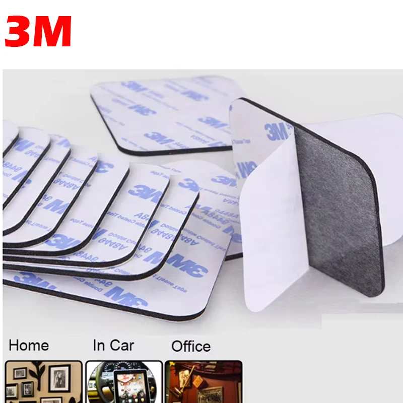 

100pcs 78x61mmx3mm with 3M 9448A Two Sides Sticky EVA Foam Tape For Auto Decorative Article Wall Pendant Home Use Black/white