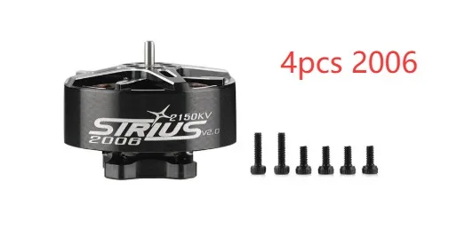 4PCS SIRIUS 2006 V2.0 V2006 1960KV 2150KV 2550KV 3000KV Fengyun Brushless Motor 3.5 Inch Long Range FPV Cinewhoop Aerial Drone view 4