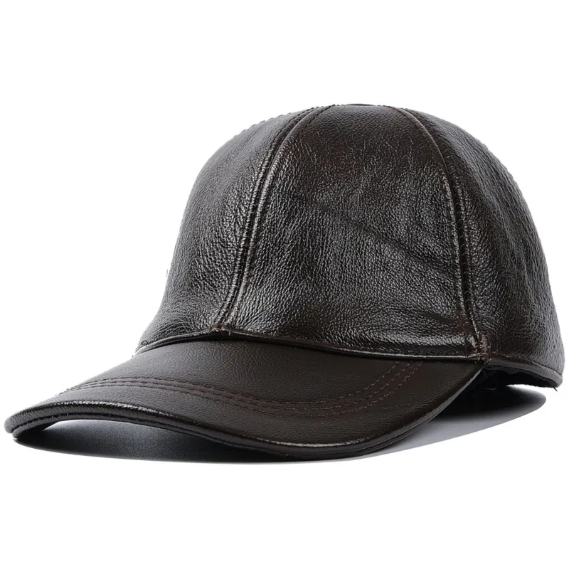 

New top-grain cowhide baseball leather for men and women warm thin middle-aged old adults