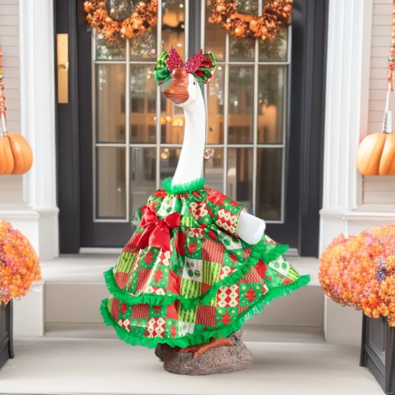

Christmas Porch Goose Decoration Clothes,Change Into Big White Goose Decoration Shirts,Cute Christmas Doll Clothes, Cute Dresses