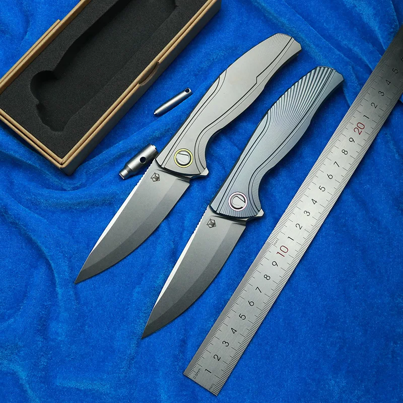 

LEMIFSHE Новый F7 Титановая ручка Mark M390 Логотип Керамические подшипники Кухня Кемпинг Рыба Охота EDC Инструмент Складной нож с лезвием byJUFUL