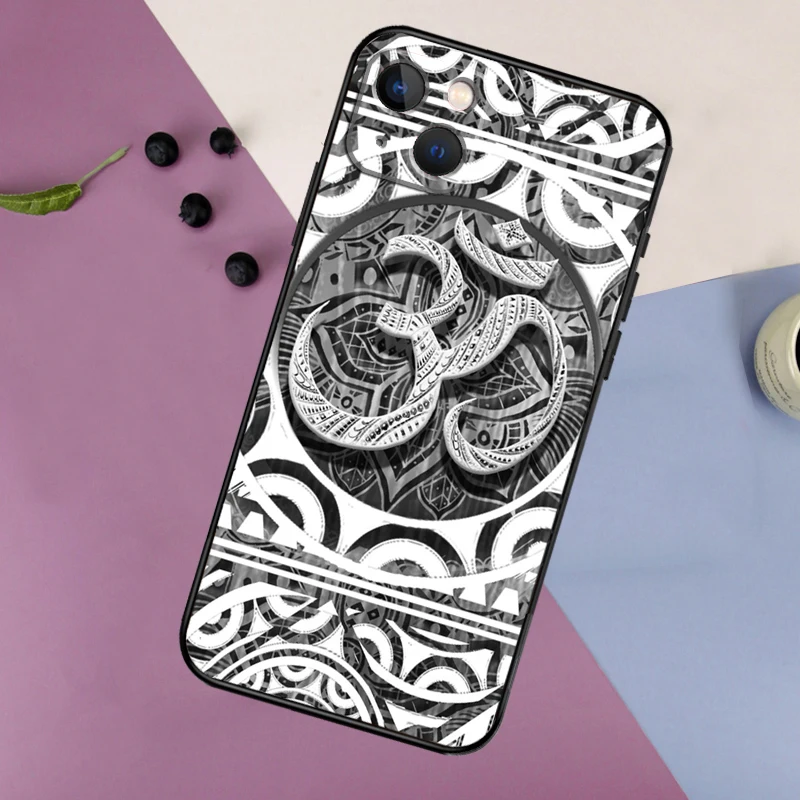 Aum om Namaste Symbol Zen Yoga Case per iPhone 14 13 11 12 16 15 Pro Max 12 13 Mini X XR XS MAX 7 8 14 16 15 Plus Cover posteriore