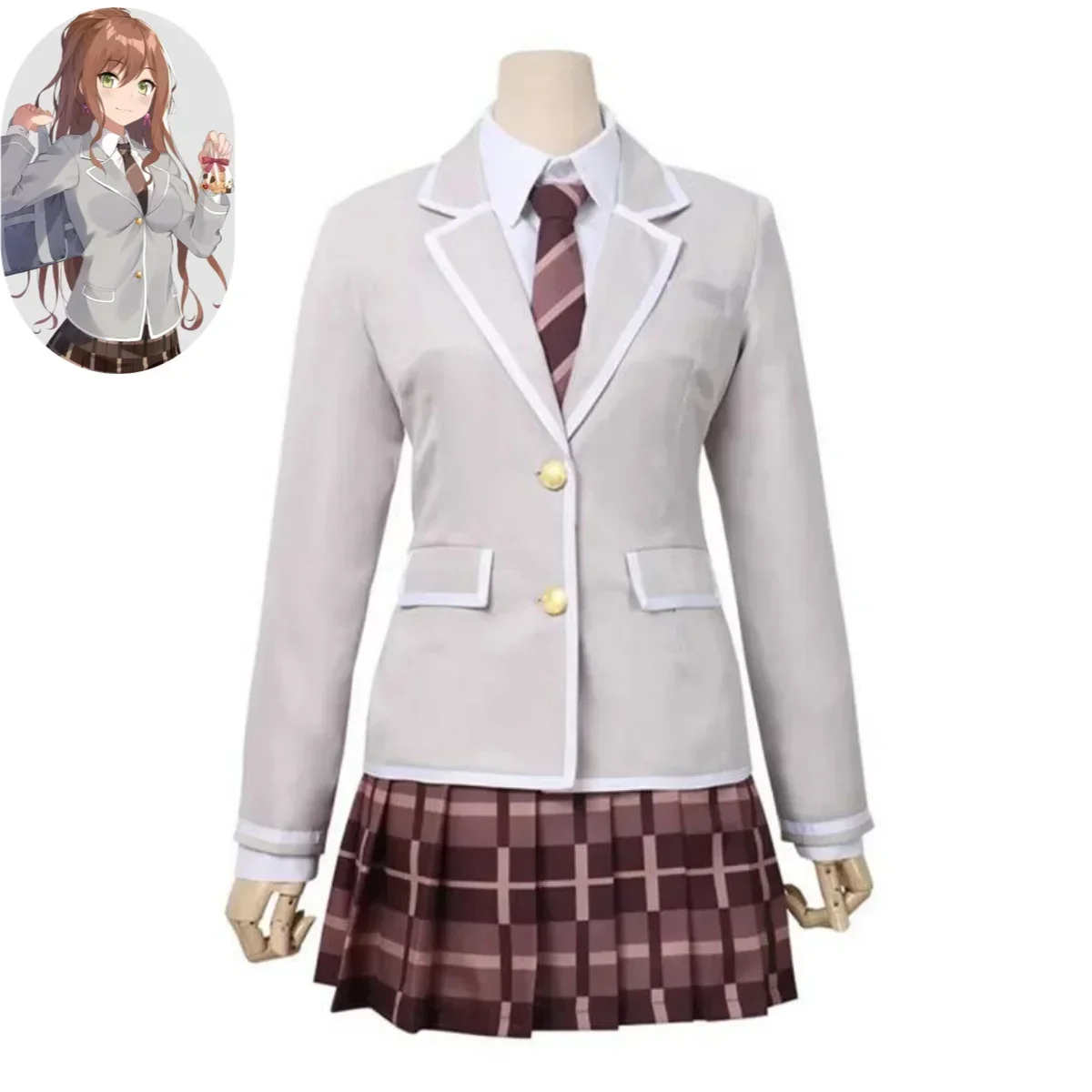 Anime BanG Dream!, BanG Dream Imai Lisa Rimiri Toyama Kasumi Traje de Cosplay para Mulheres, Japonês JK Uniforme Escolar com Peruca, Fato de Festa Kawaii, 3 ° Ano