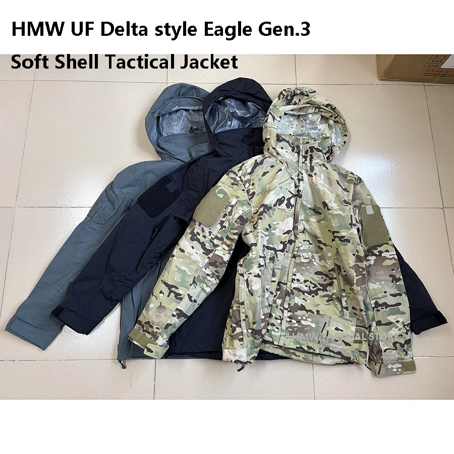 HMW Tactical UF Delta Style EagleGen. 3 Eagle Third Generation Soft Shell Tactical Jacket Waterproof and Breathable 4.0 Jacket