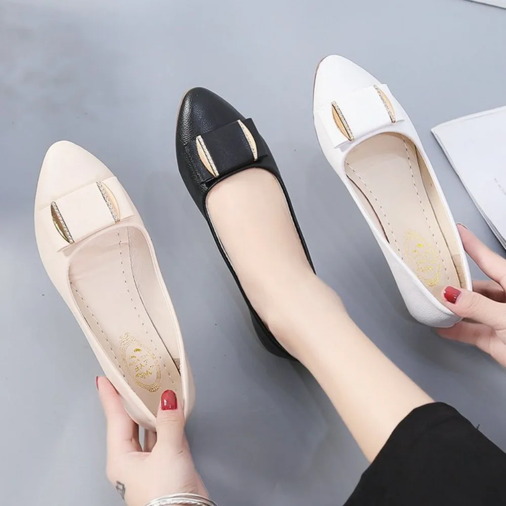 Women Trend Flat Casual Lightweight Office Dress Shoes Women Baotou Slip on Office Comfortable Elegant Loafers Shoes for Women
