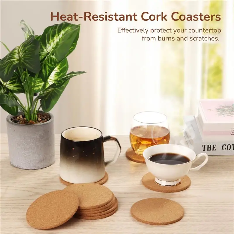 100Pcs/Set Cork Coasters For Drinks 3.9