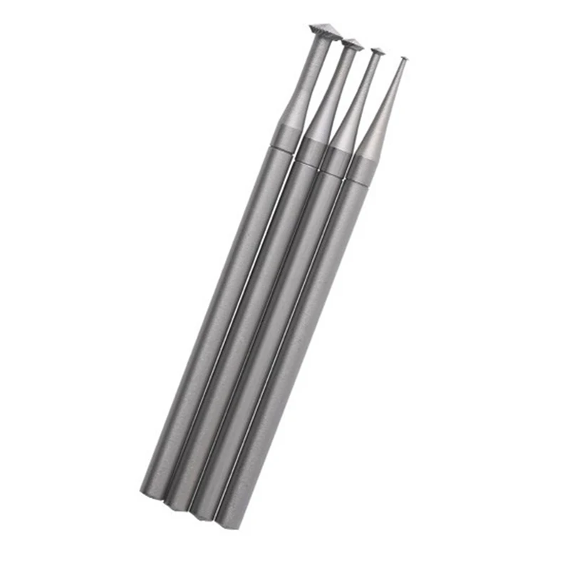 ABJI-12Pcs 45º Hart Burr - 3/32 Inch Shank Jewelry Engraving Bits 45 Degree Heart Burs For Lapidary 009-023