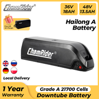 ChamRider Hailong A Battery 36V 18AH Electric Bike Downtube Battery 48V 13.5AH BMS 30A Grade A Cells 21700 Lithium Battery