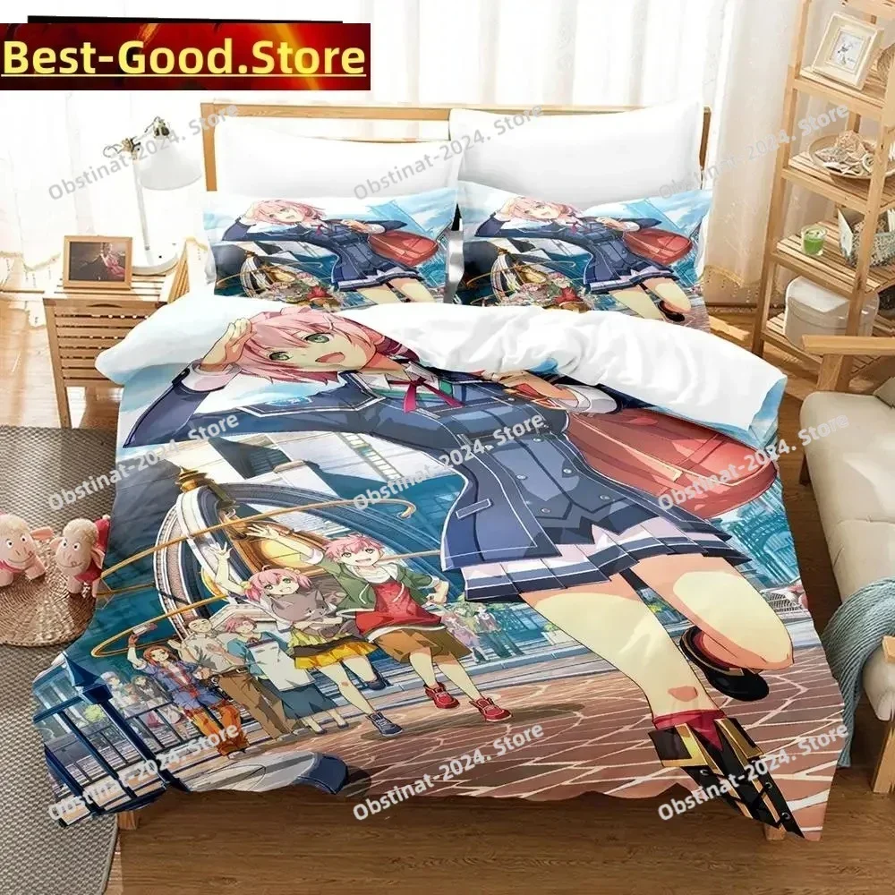 Anime Legend of Heroes Bedding Set Printed single Comforter Quilt Bed Cover Duvet Cover Pillow Case 3 Pieces Set Kids Adult Size
