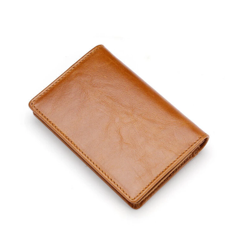 Rfid Cow Leather Business Card Holder photo Transparent window Credit Card small Wallet Mens Slim ID name tags for Cards Cases