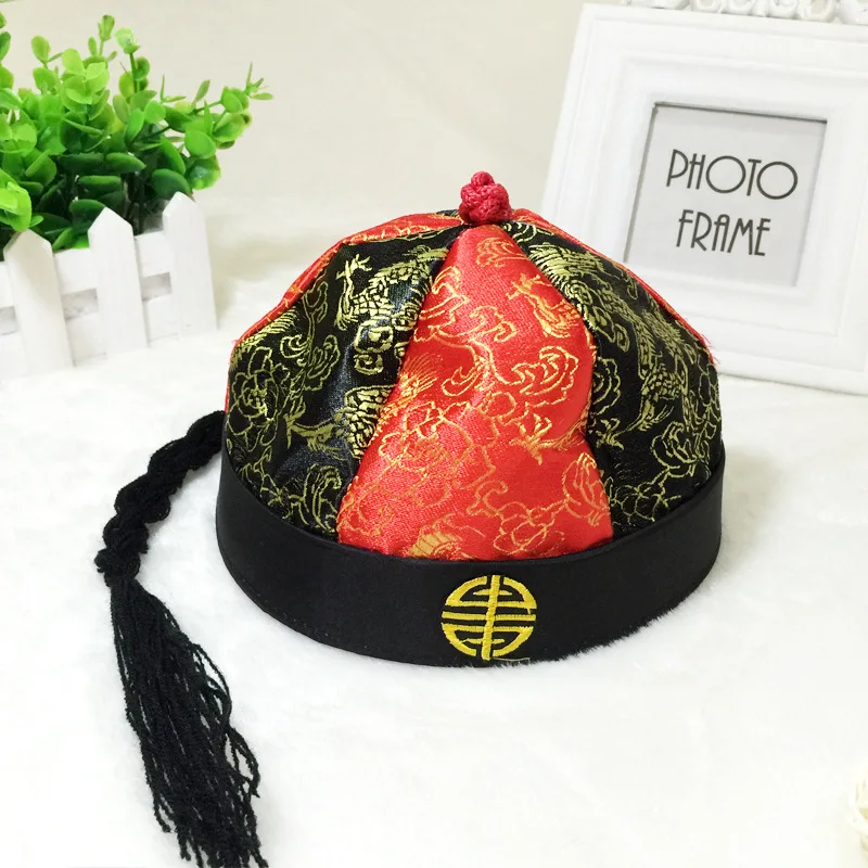 Chinesischer Palast Prinz Hut Kopfbedeckung Kopfschmuck Cosplay Party Qing-Dynastie Mann Hut – Detail 5