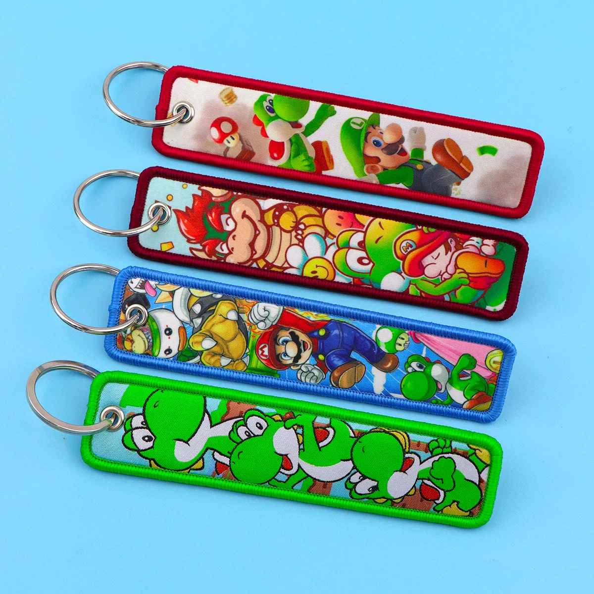 New Cartoon Game Peripherals Keychain for Cars Backpack Key Holders Embroidery Keyrings Key Tag Jet Tag Accessories Gifts