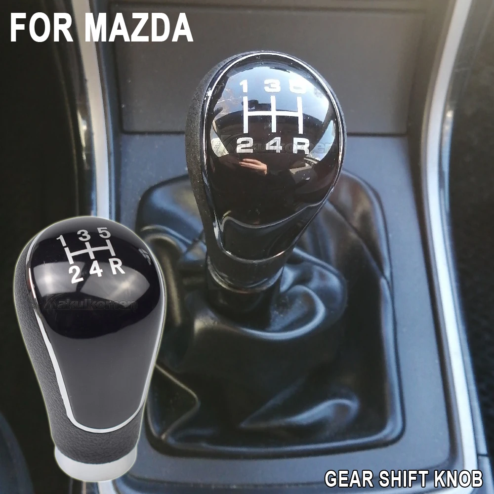 For Mazda 2/3/323/6/3 BK 2004 - 2012 Car 5/6 Speed Manual Transmission Gear Shift Handle New ABS Shift Lever Gear Shift Knob