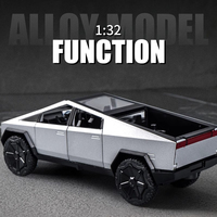 1:32 Cyber The Truck Pickup Off Road SUV Alloy Diecast Metal Sound & Light Collectibles Children's Toy Car Birthday Gift Boy Kid