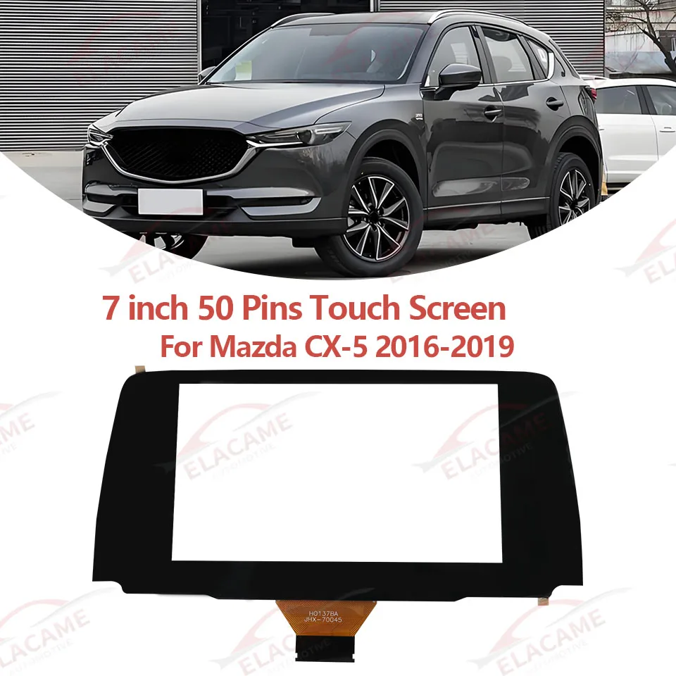 

Для Mazda CX-5 2016 2017 2018 2019 Новый 7-дюймовый 50-контактный сенсорный экран, стеклянная панель дигитайзера, замена автомобильного радио