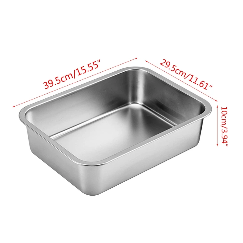 367A Smooth Surface Metal Pan High Quality Stainless Steel Litter Box Thickening Gift