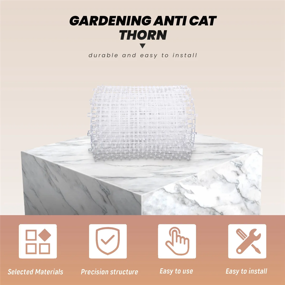 SCYA Household Garden Cat Scat Mat Prickle Strip Anti Cat Dog Repellent Deterrent Spike Mat Garden Flower Plant Protector