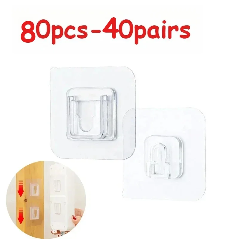 Double Sided Adhesive Wall Hooks Hanger Kit