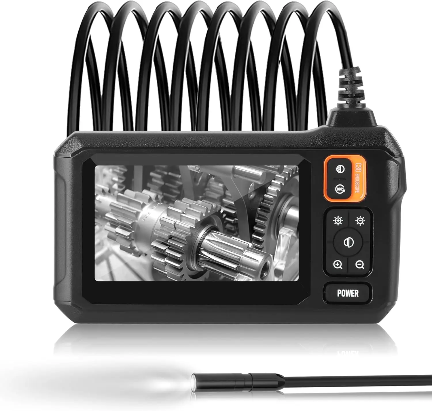 

Industrial Endoscope Camera 8mm HD1080P 4.3inch IPS Screen 1080P Pipe Inspection Camera for Car Repair IP67 Waterproof 8 LEDS