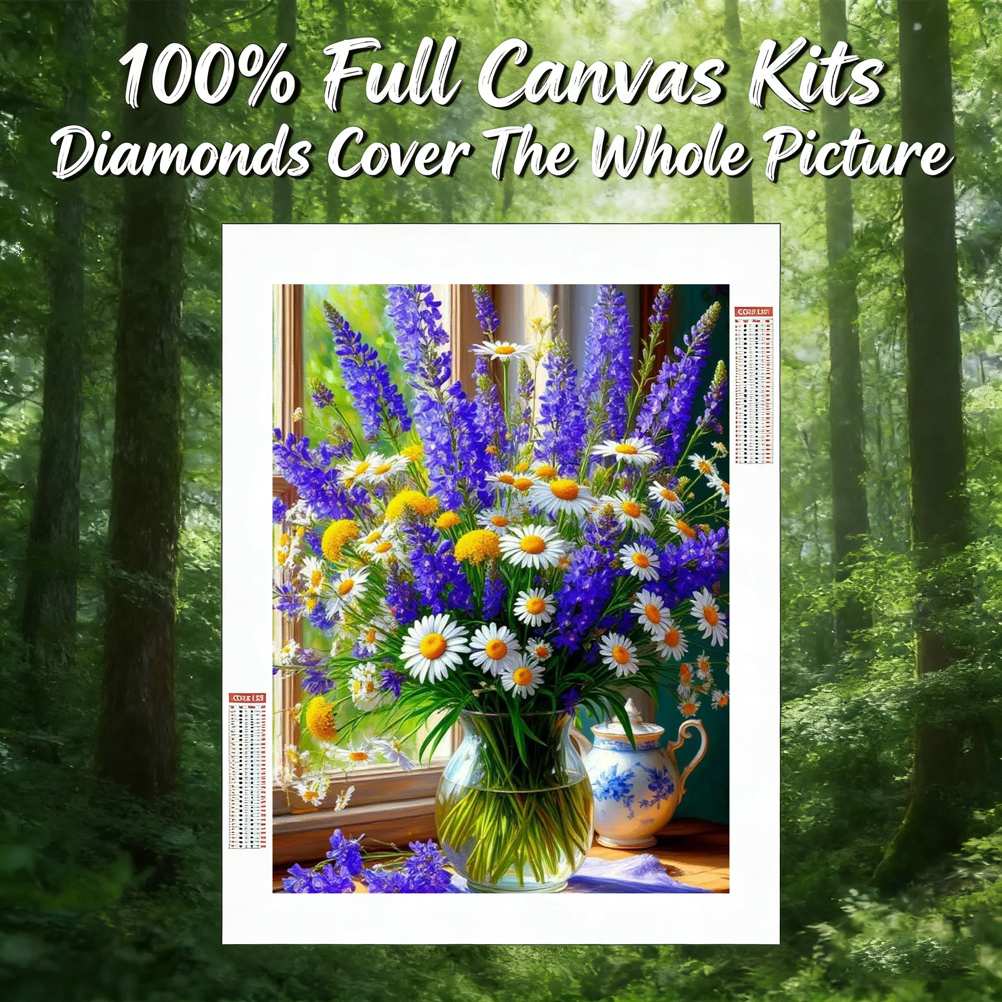 AZQSD Diamantmalerei Lavendelblume für Erwachsene Personalisierte Geschenke Mosaik Gänseblümchen Blumen Erwachsenen-Bastelset Vollständiges Bohrset Kunst-Kit