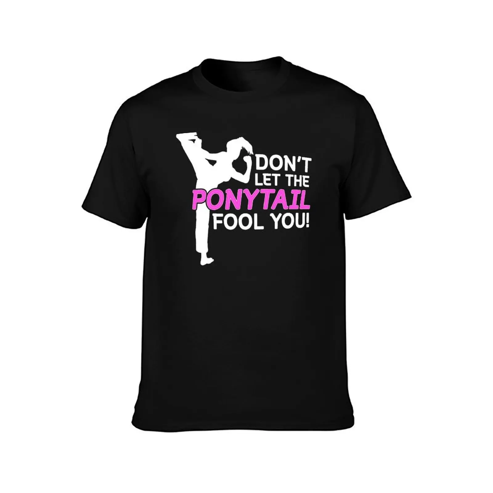 Karate Girls Don't Let The Ponytail Fool You T-Shirt, Summer Casual Cotton Tee, Oversized Streetwear Tops, Vintage Graphic Print