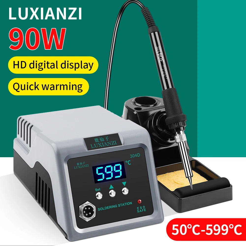 LUXIANZI 304D/304A Soldering Station 90W Electric solder iron For Phone BGA SMD Welding Repair Tools Smart Sleep Rework Station