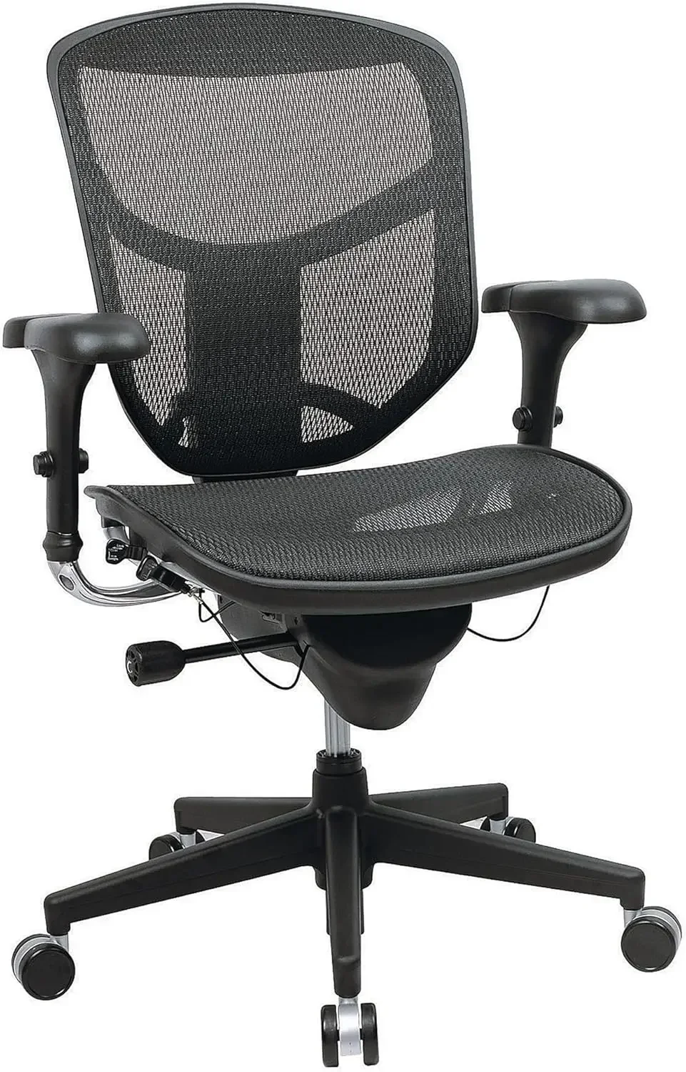 Ergonomic Mid-Back Mesh/Mesh Chair, Black,Adjustable Desk Swivel Chairs Computer Chair  Recliner Chair Home Furniture