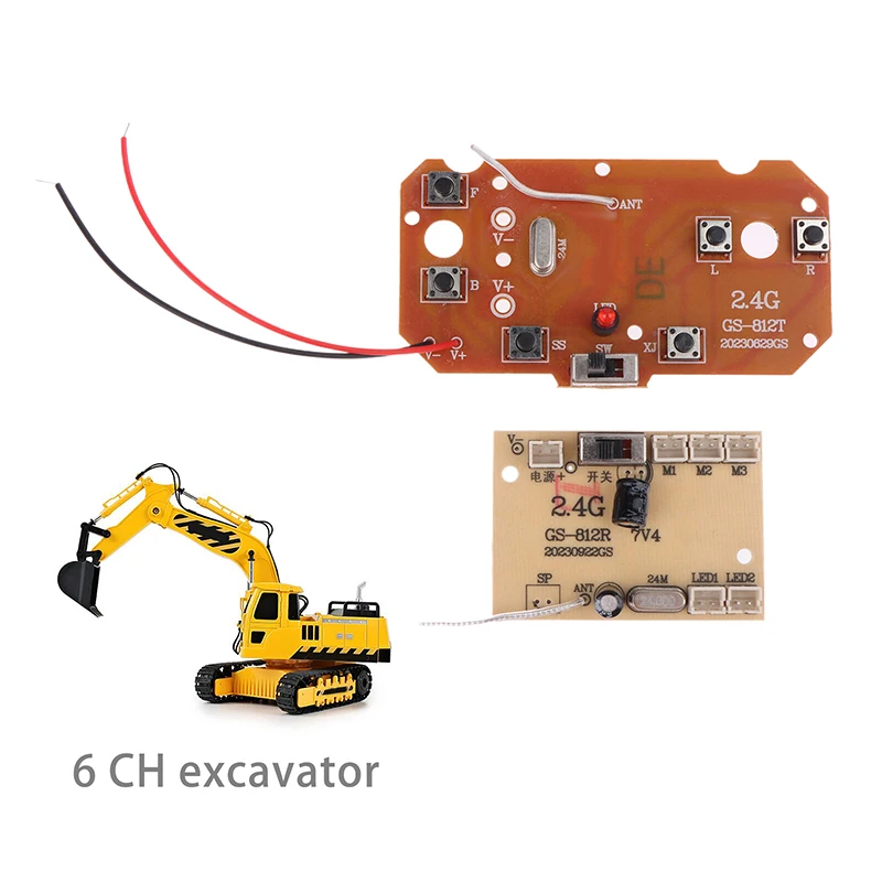 1 Set For RC Car Remote Control Toys Parts 6CH 2.4G Remote Control High Quality 27MHz Circuit PCB Transmitter Receiver Board