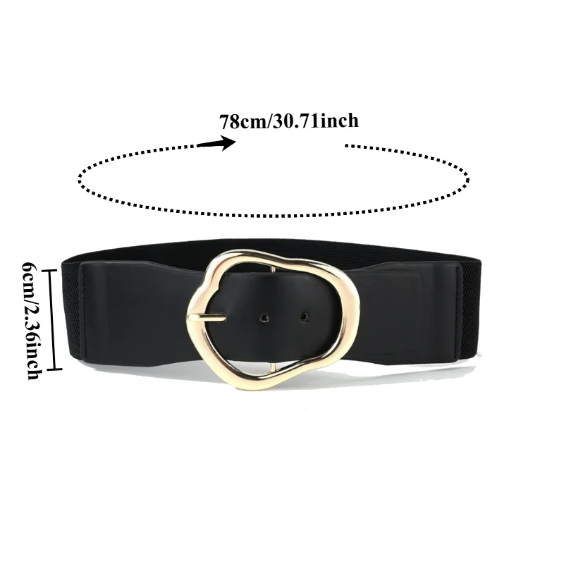 European and American Fashion Irregular Stretch Waist Cincher Unique and Elegant Versatile Belt for Sweaters and Dresses