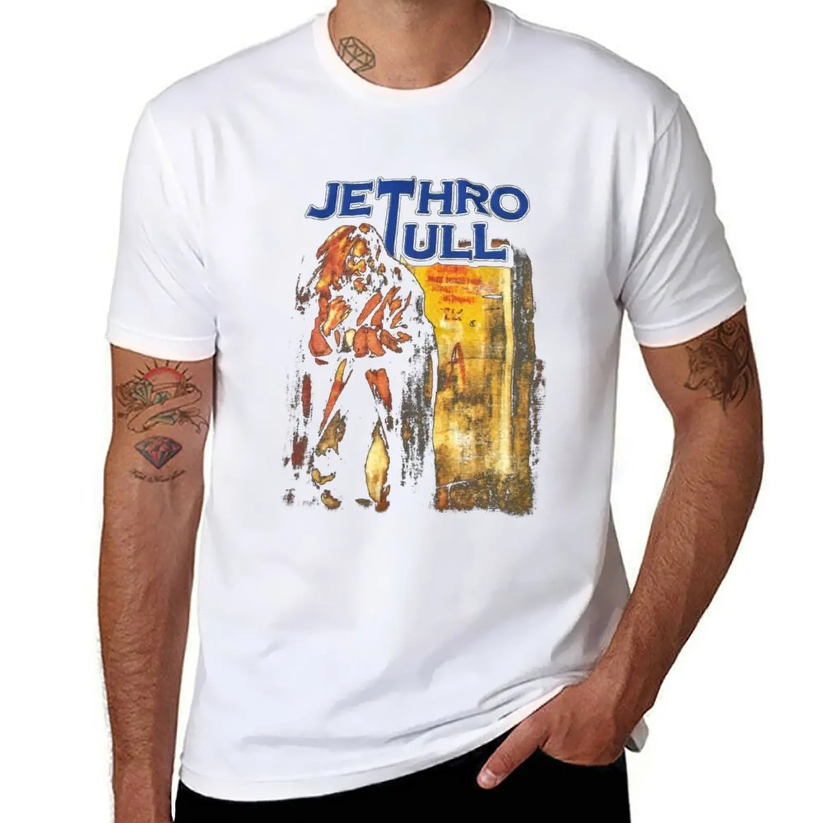 

jethro tull 50th anniversary tour 2019 mumpuni T-Shirt cotton t shirts man 100% t shirts for man graphic tees T-Shirt