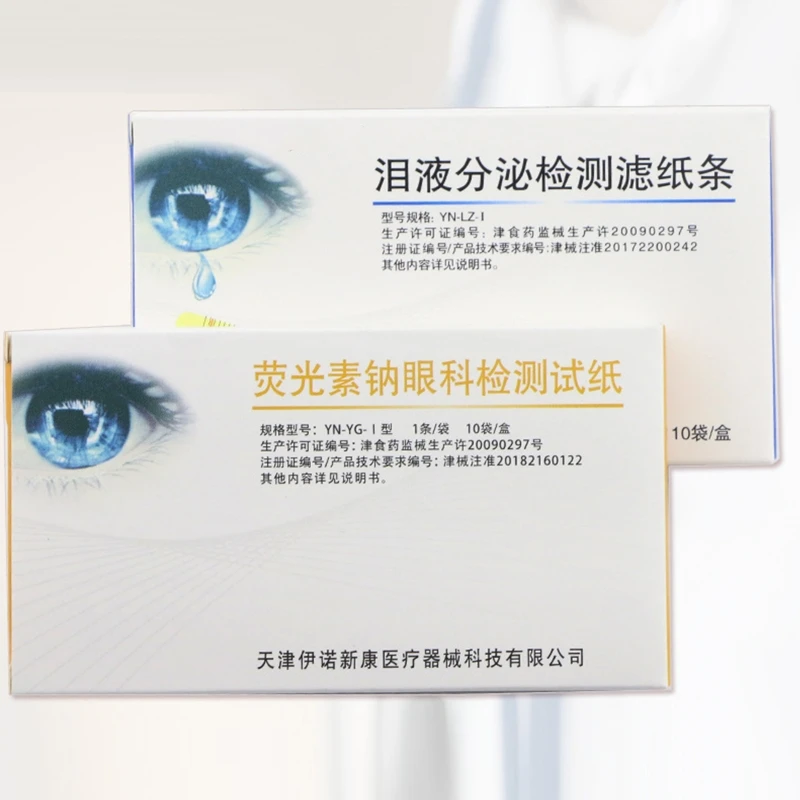 Carta per test oftalmologico Rilevazione di lacrime artificiali Striscia di carta da filtro Lacrima Secre Drosphip