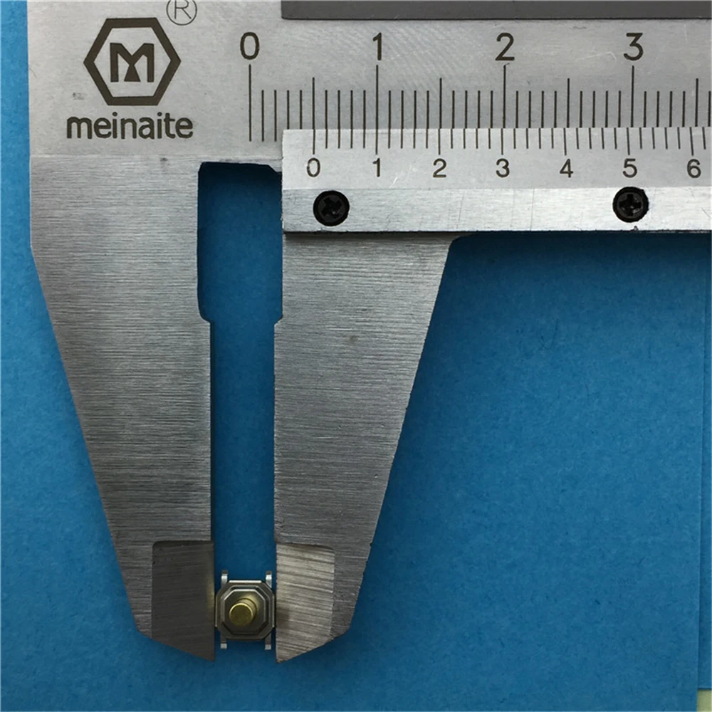 50 stücke/Los 5,2x5,2mm 4-poliger SMT-Metall-Tast knopf schaltet Micro-Mini-Takt 1,5mm 3,5mm 4,3mm Höhe Drop Shipping um