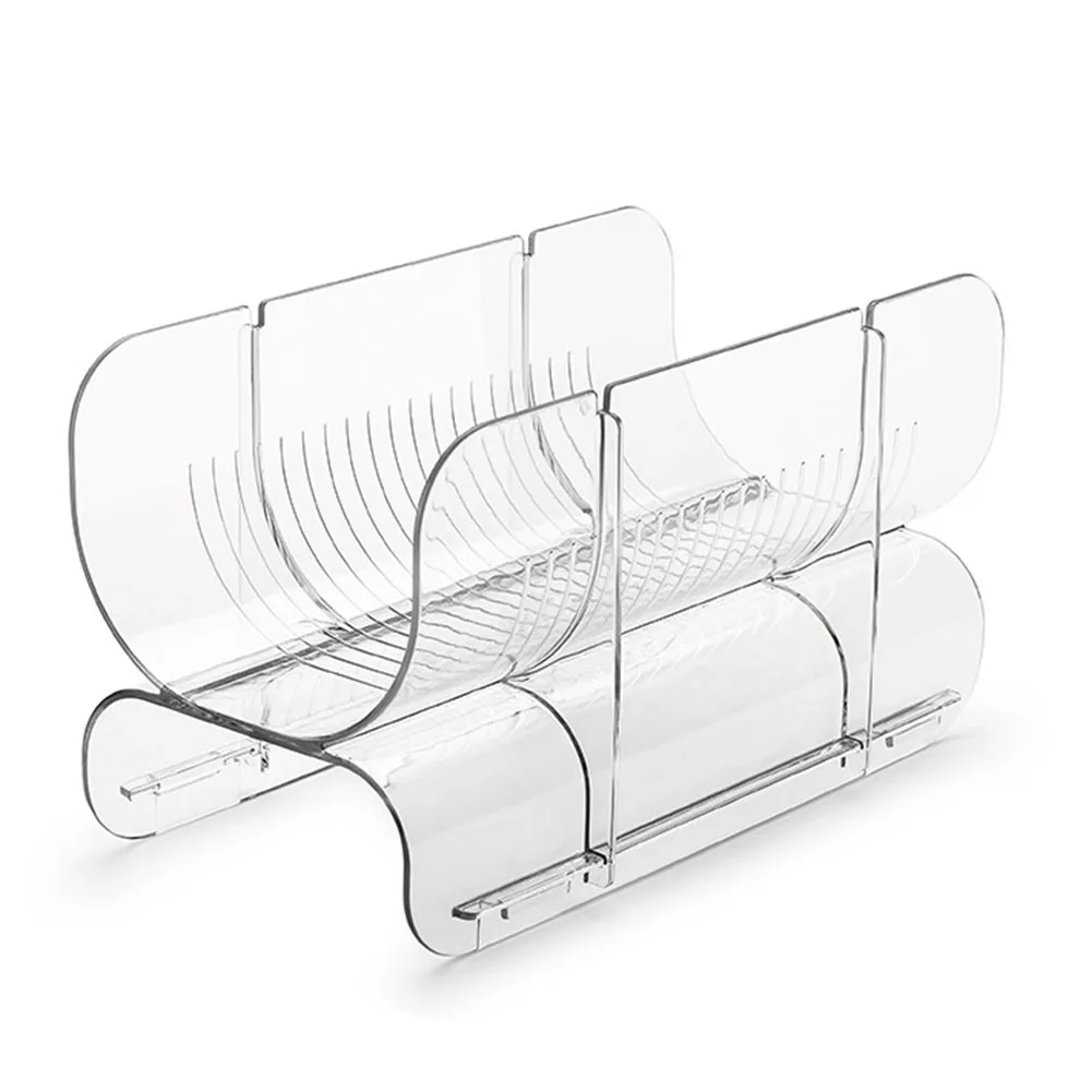 ABNM Anti-Fall Overlap Storage Rack Glass Beer Bottle Drink Holder Refrigerator Drawer Beverage Box Can Dispenser