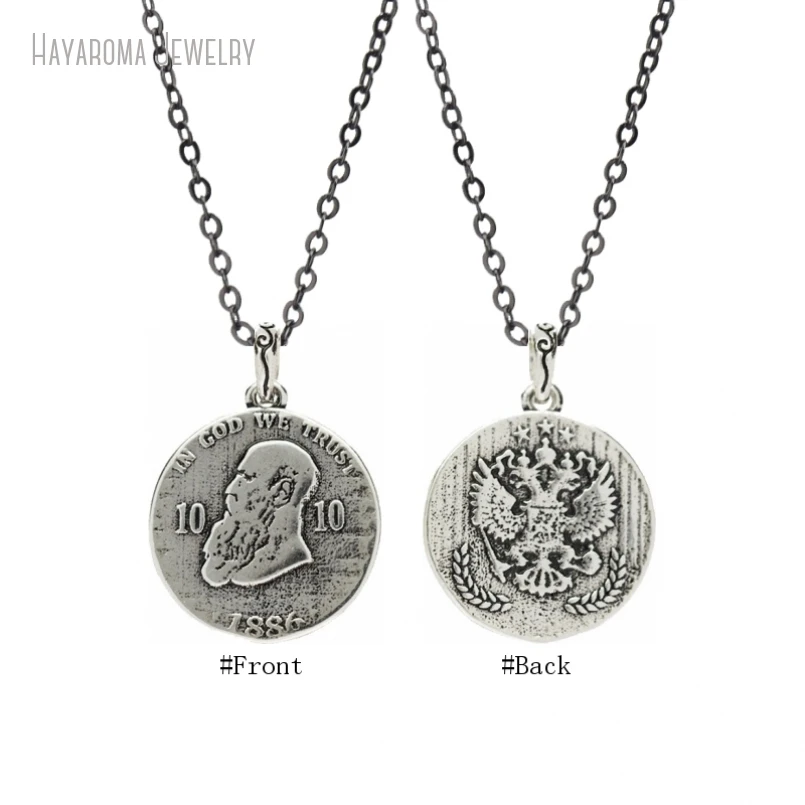 6Pcs Metal Wholesale Antique Silver Color Chain Copper Double Point Jewelry Vintage Necklace NM53784 image 3