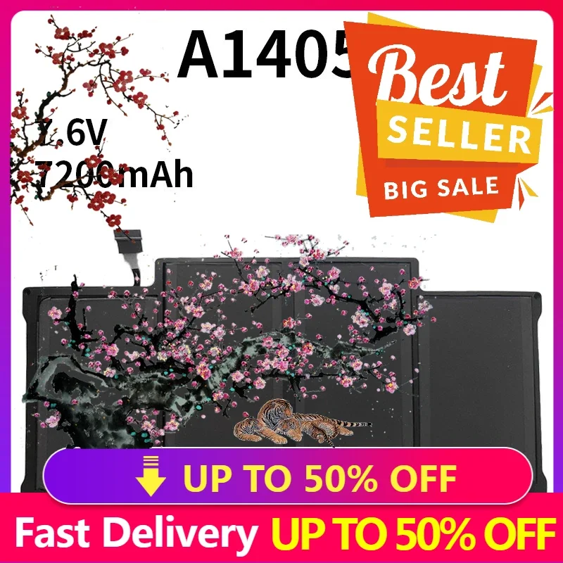 

【Fast Delivery】NewA1405 7.6V 7200MAH Suitable For Apple MacBook Air A1466 A1369 A1377 A1496 Laptop Battery