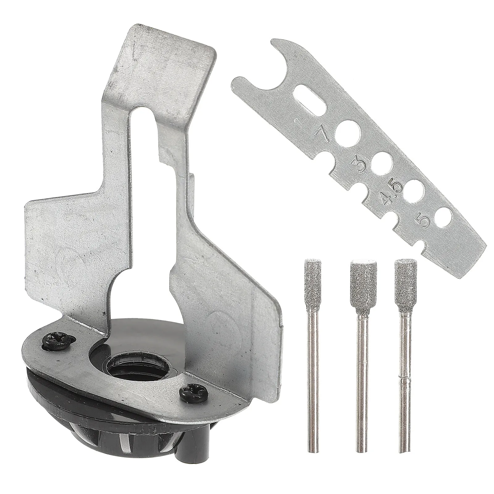 

1Set Chainsaw Sharpening Attachment Kit Premium Emery Bur Grinding Stone Files for Manual Electric Chain Saw Sharpener Guide