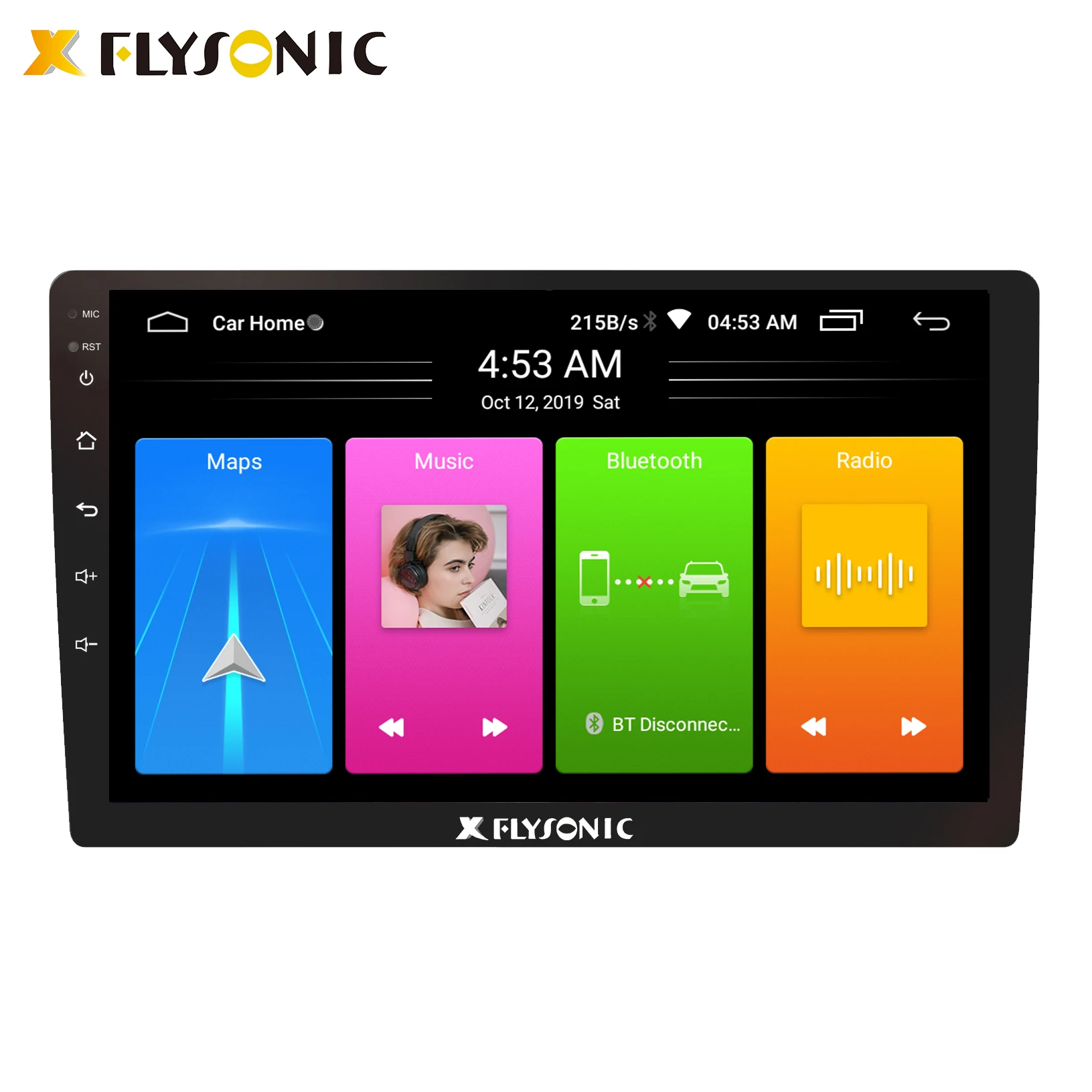 Flysonic  Flysonic Universal Radio 9inch Car MP5 Player 2din Touch Screen With Rear Review Camera Remote Control Car Video