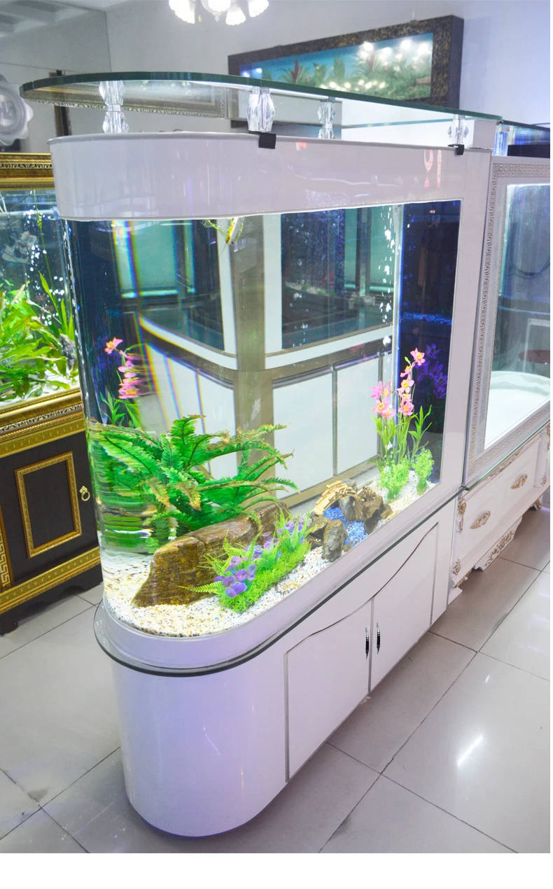 U-shaped bullet with shoe cabinet glass screen fish tank aquarium bar free of water change 1 meter 1.2 meters 1.5 meters