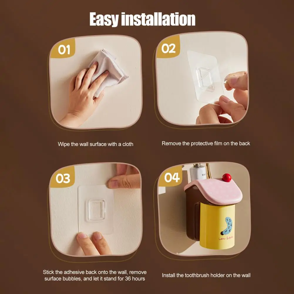 

Magnetic Toothbrush Cup Holder Bathroom Toothbrush Holder Magnetic Toothbrush Holder with Cup Wall-mounted Bathroom for Kids