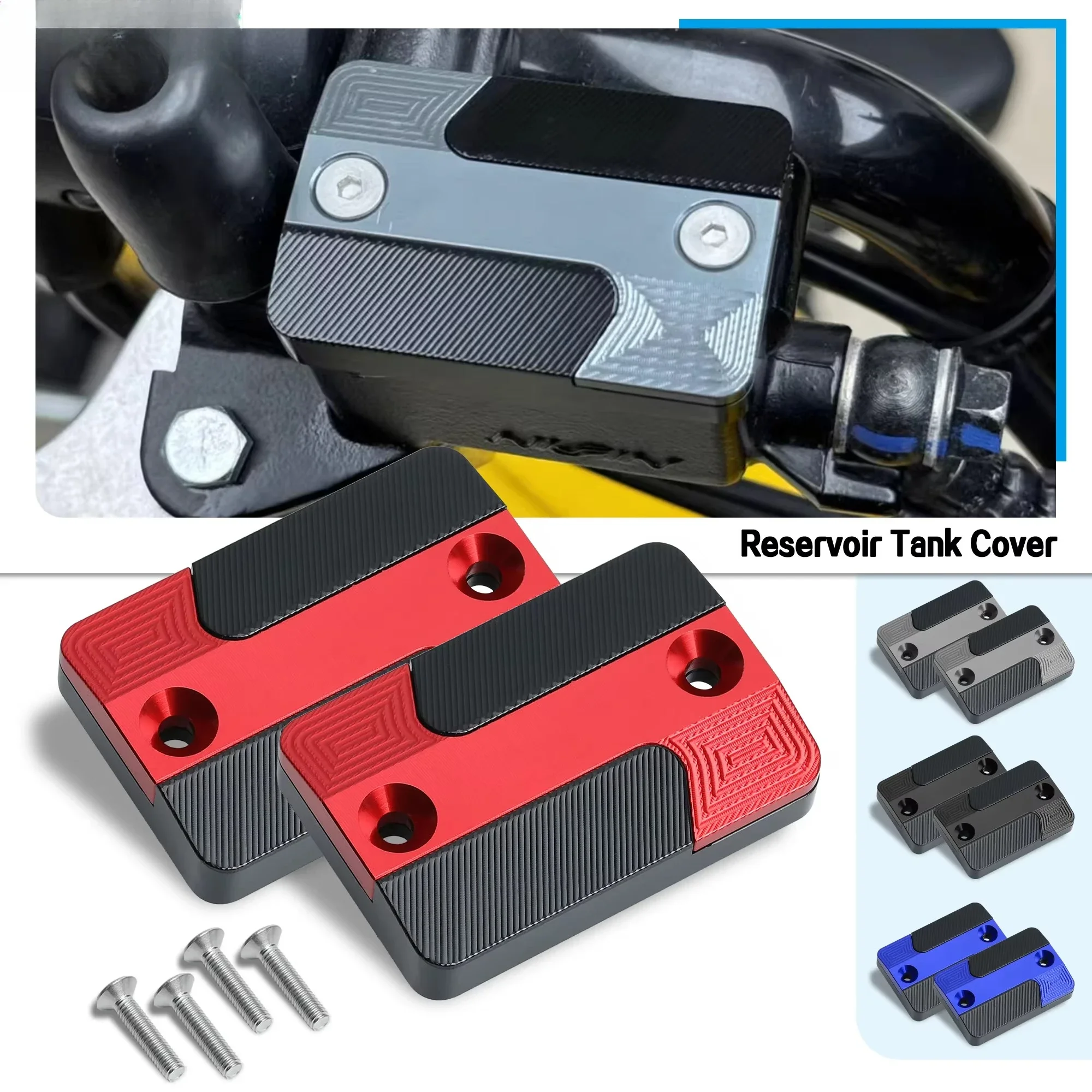 Motorcycle CNC Aluminum Brake Fuel Oil Cup Cap Master Cylinder Cover Fluid Guard ﻿ For HONDA FORZA350 FORZA125 2018-2024