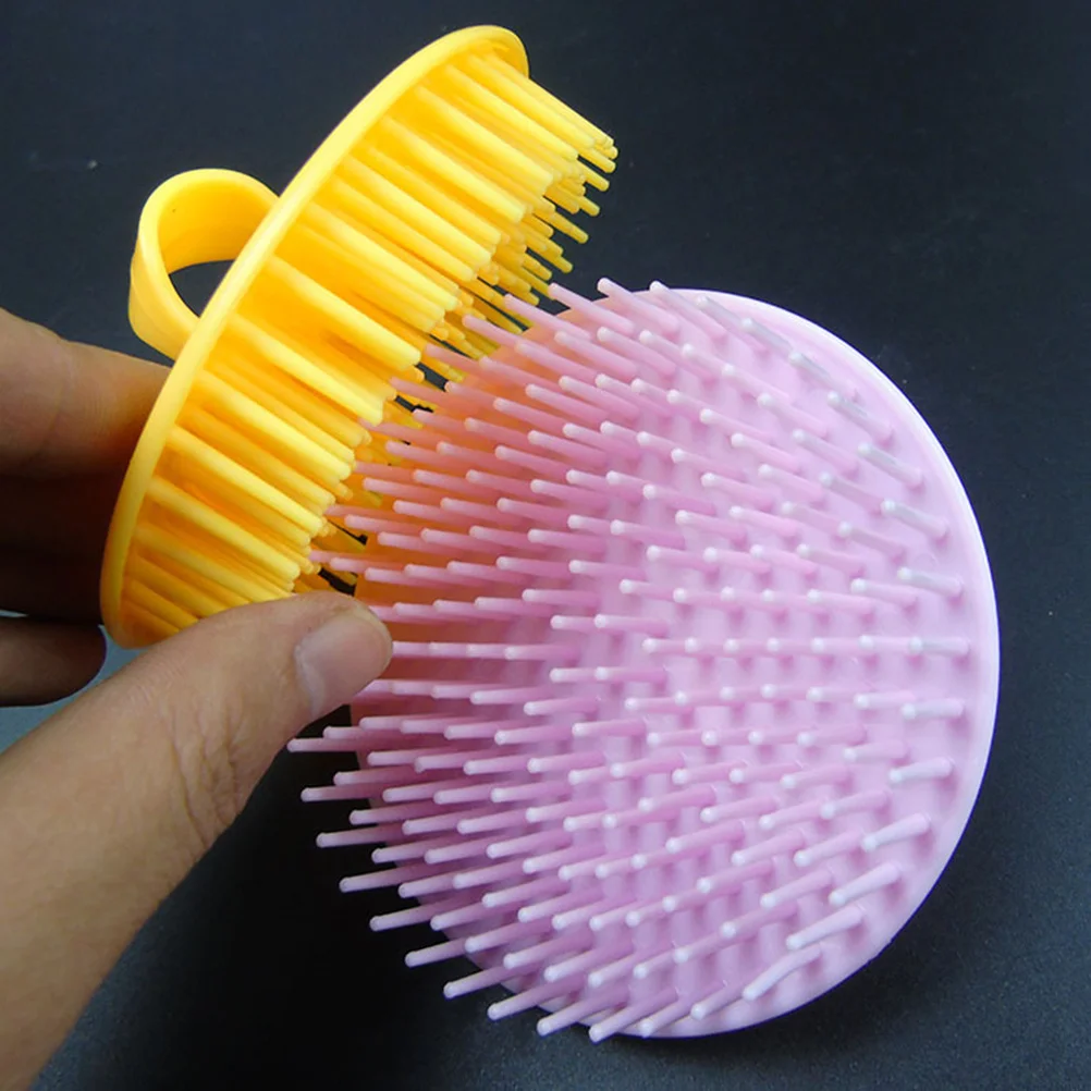 2 قطعة فرشاة تدليك فروة الرأس لمشط الراتنج لفك تشابك العقدة تقشير الجلد الميت تحسين تدفق الدم في الاستحمام أو