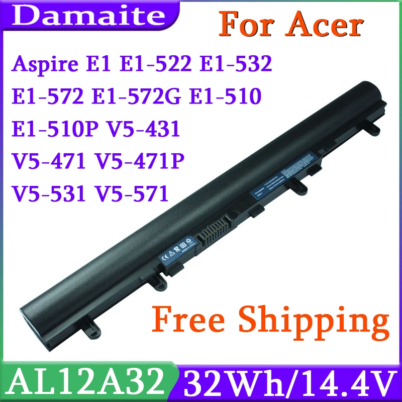 AL12A32 Laptop Akku AL12A72 für Acer Aspire V5-431 V5-551 V5-571 V5-471G V5-571P V5-571-6726 Aspire E1 E1-572 E1-510P E1-522