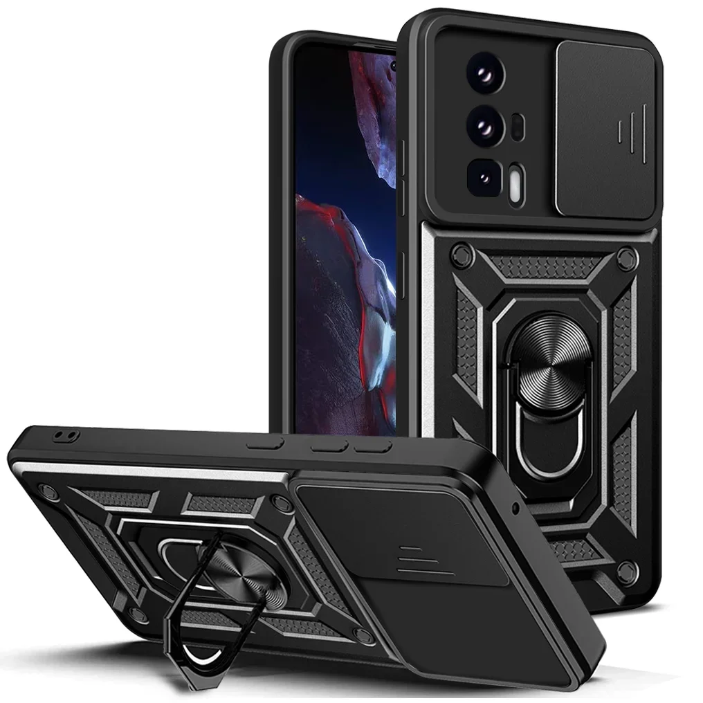 Xiaomi Poco X3 X4 X6 F3 F4 F5 GT Pro 5G、Xiaomi M4 M5 C40 C55 C65 4G用耐衝撃アーマーケース、車載ホルダー付き