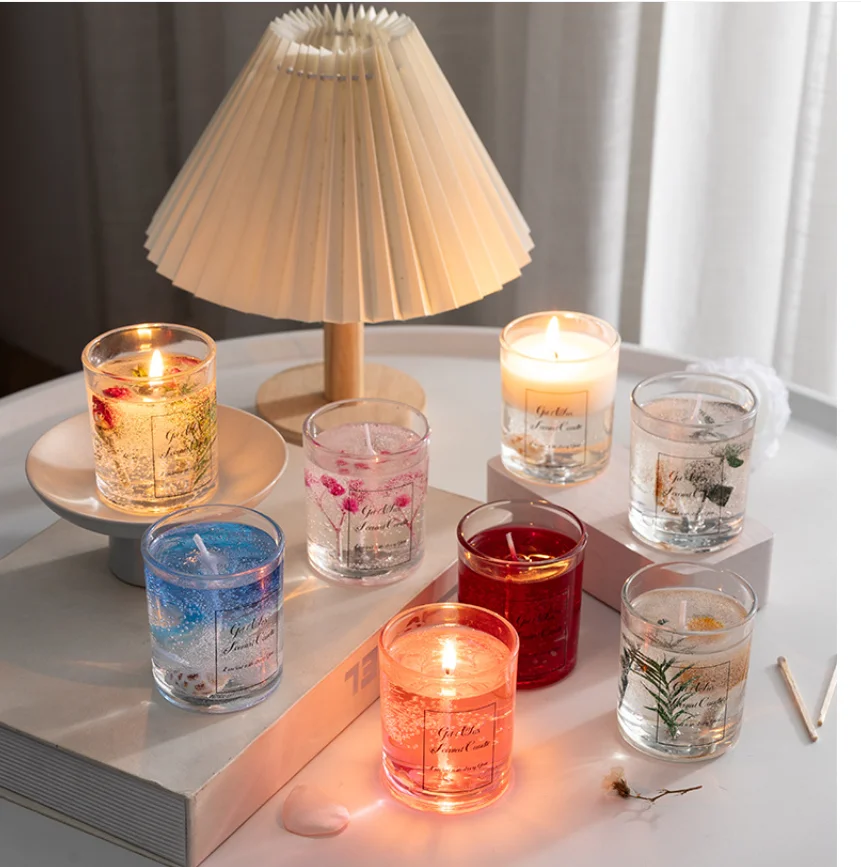 

311266 Dried Flower Conch Scented Candle, High-End Gift Box Set, Exquisite Birthday Fragrance Souvenir, Household Jelly Candle