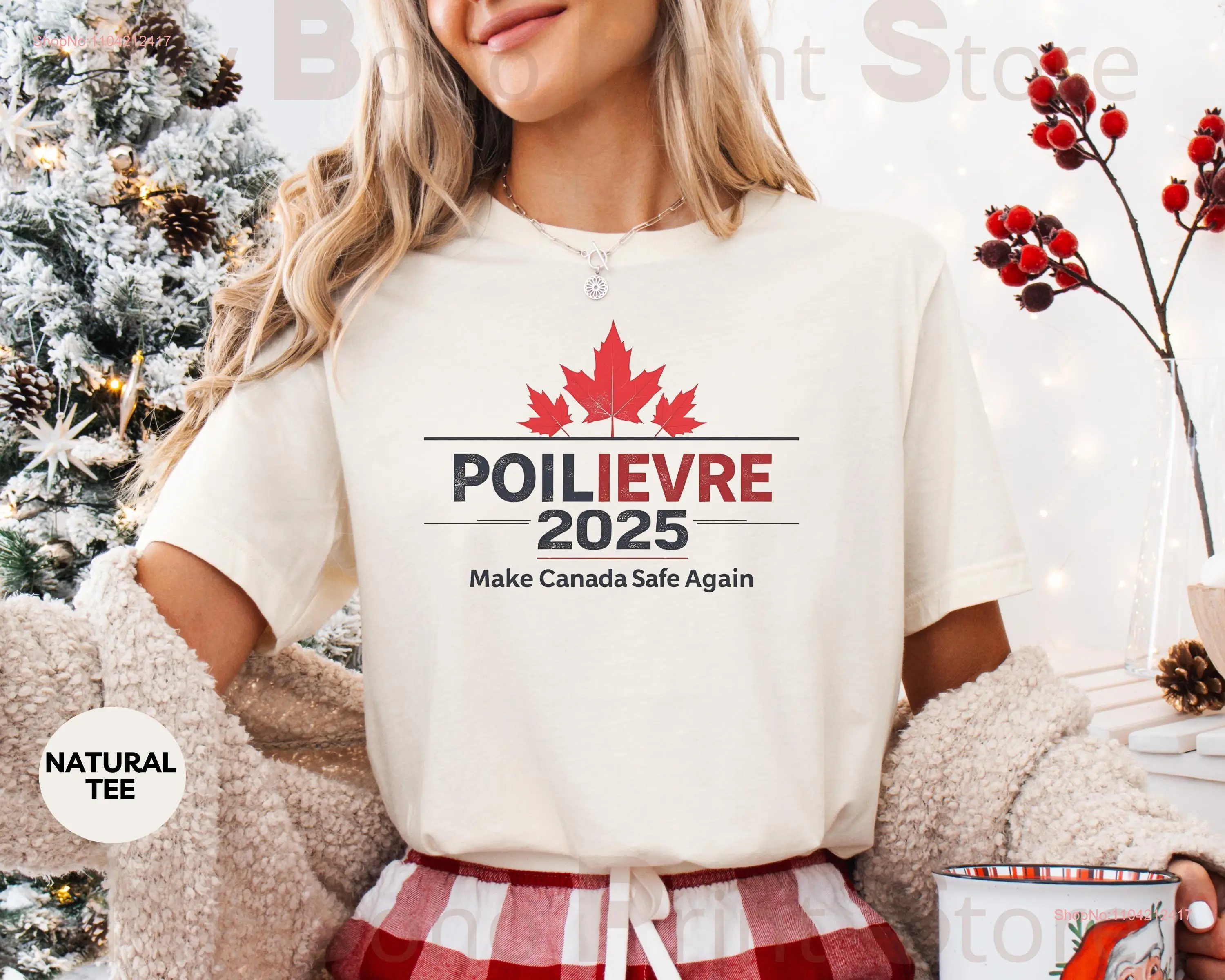 Make Canada Safe Again Poilievre 2025 MCGA T Shirt Election Pierre Canadian Conservative Political long or short sleeves