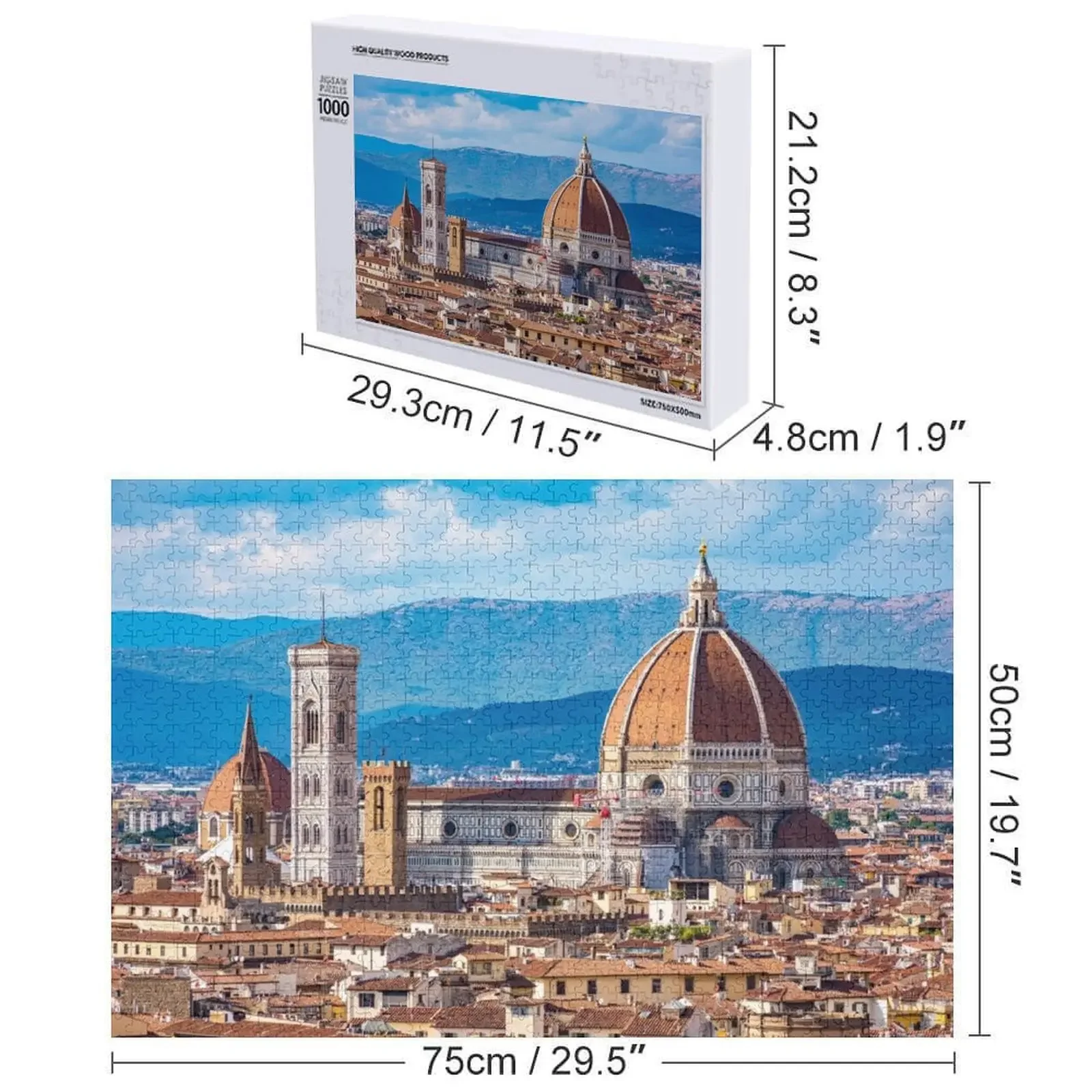 Головоломка Florence с городской пейзажем, индивидуальные игрушки для детей, деревянные фото на заказ, персонализированные подарки, персонализированные подарки-головоломки