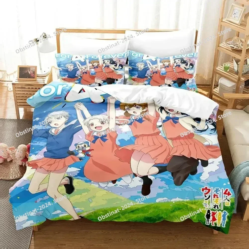 Anime The Little Lies We All Tell 3D Printing Comforter Bedding Set,Duvet Cover Bed Set Quilt Cover Pillowcase,King Queen Size