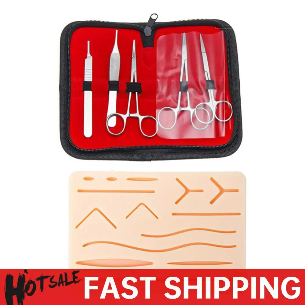 Skin Operate Suture Practice Model with Pre-cut Wound And Suturing Tool Set Medical Teaching Gadgets Accessories